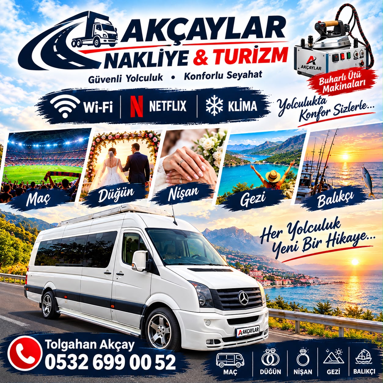 Akçaylar Nakliye Turizm Buharlı Ütü Makineleri 